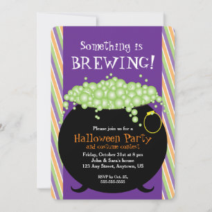 Etwas ist Brauen, Hexenpfeifen, Halloween-Party Einladung