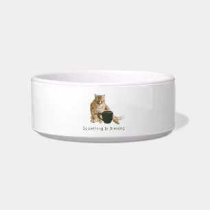 Etwas ist das Brennen der weißen Keramik Pet Bowl Napf