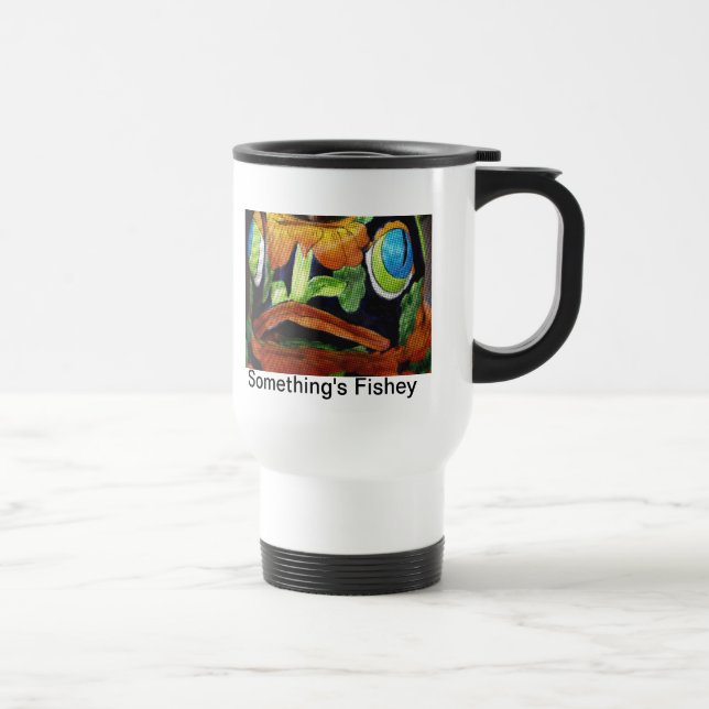Etwas ist Fishey Travel Mug Reisebecher (Rechts)