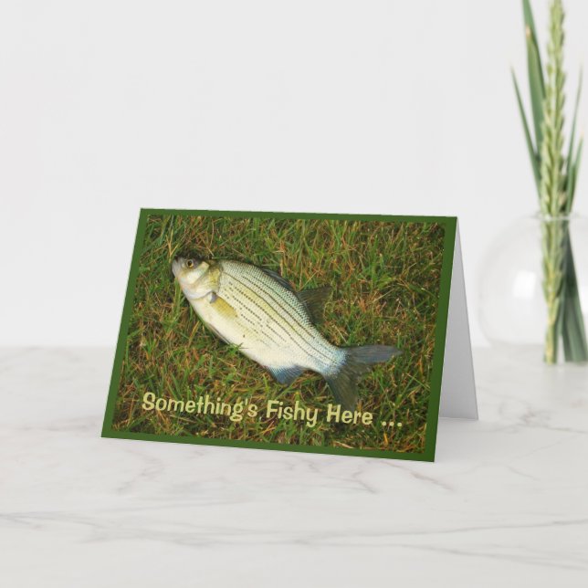 Etwas ist hier zu fischen - man scheint nie zu alt karte (Vorderseite)