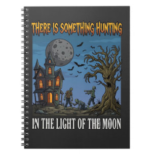 Etwas Jagdlicht Mond Halloween Heißer Zombie Notizblock