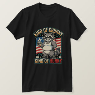 Etwas Klobiger, Etwas Knackiger Waschbär USA Dad T T-Shirt