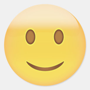 Etwas lächelndes Gesicht Emoji Runder Aufkleber