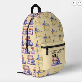Etwas Magisches passiert, wenn du ein Buch liest Bedruckter Rucksack