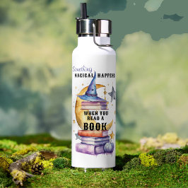 Etwas Magisches passiert, wenn du ein Buch liest Trinkflasche