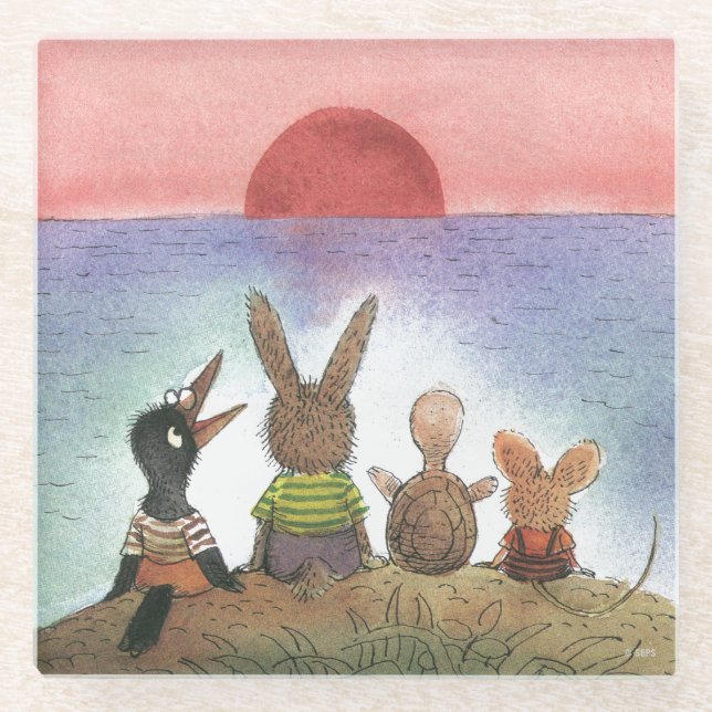 Etwas rot glasuntersetzer (Vorderseite)