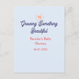 etwas Schönes züchten Pfirsich-Schleife Baby-Party Postkarte