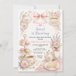 Etwas Süßes braut Baby-Shower-Teeparty Einladung