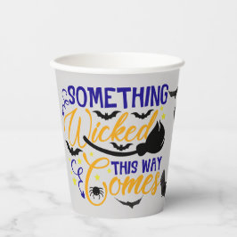 Etwas, was auf diese Weise gekippt kommt Halloween Pappbecher