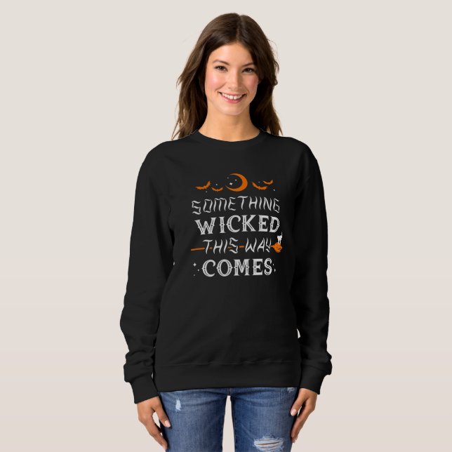 Etwas, was auf diese Weise gekippt kommt schwarzes Sweatshirt (Vorne ganz)