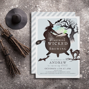 Etwas Wicked Brise Halloween BL 1. Geburtstag Einladung