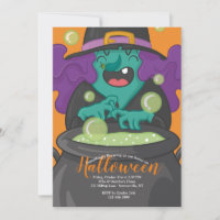 Etwas wird auf Halloween-Einladung aufbrechen