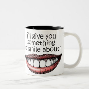 etwas-zu-Lächeln-über Zweifarbige Tasse