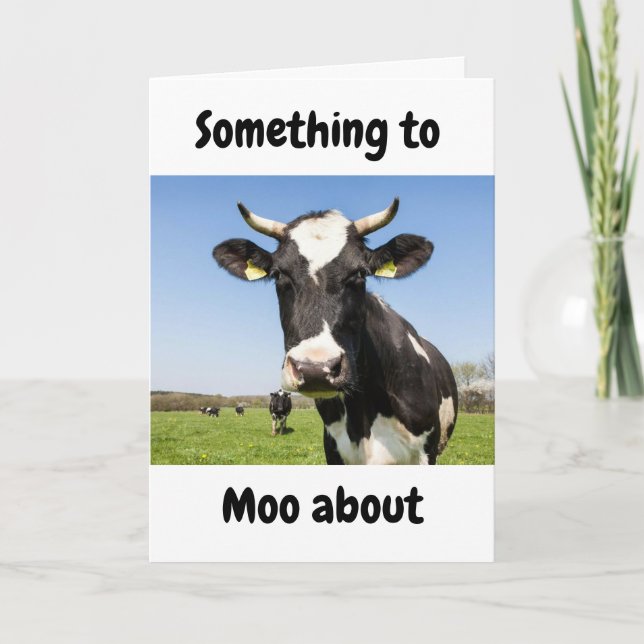 ETWAS ZU *MOO ÜBER* NEPHEW BIRTHDAY CARD KARTE (Vorderseite)