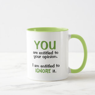 Eu droit dans votre tasse drôle d'humour de bureau