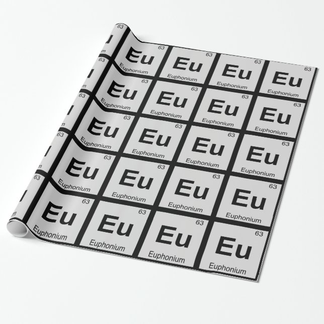 EU - Euphonium Music Chemistry Periodic Table Geschenkpapier (Ungerollt)