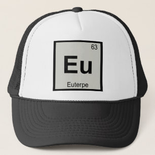 Eu - Euterpe-Muse-Chemie-Periodensystem-Symbol Truckerkappe