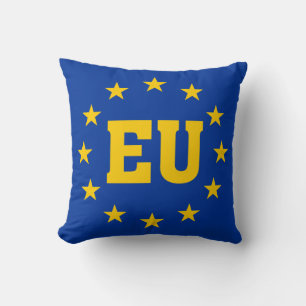 EU-Flagge, europäische Gewerkschaft Kissen