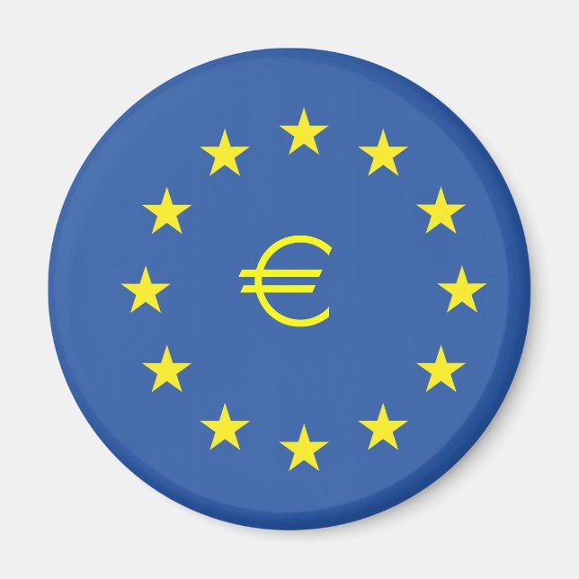 EU-Flagge.mit EURO-Symbol Magnet (Vorne)