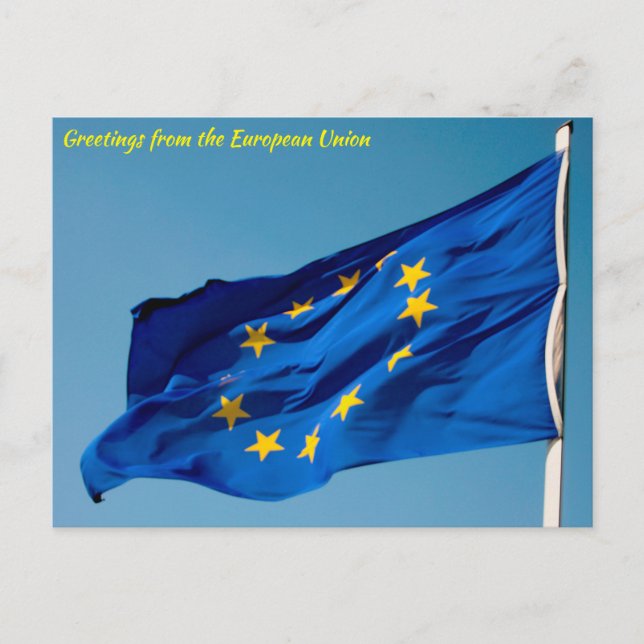 EU-Flagge Postkarte (Vorderseite)