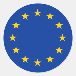 EU-Flagge Runder Aufkleber