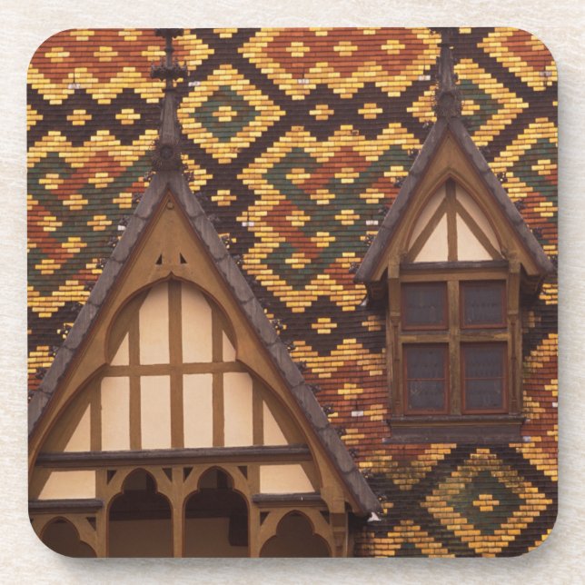 EU, Frankreich, Burgund, Cote d'Or, Beaune. gezäun Getränkeuntersetzer (Vorderseite)