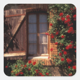 EU, Frankreich, Provence, Vaucluse, Apt. Haus Quadratischer Aufkleber