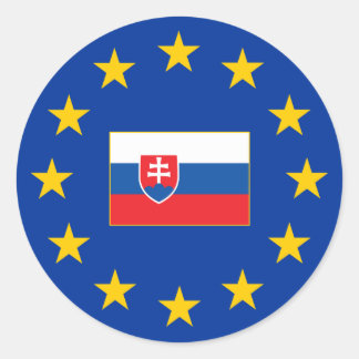 EU-Gewerkschaft-Slowakei-Rundkleber Runder Aufkleber