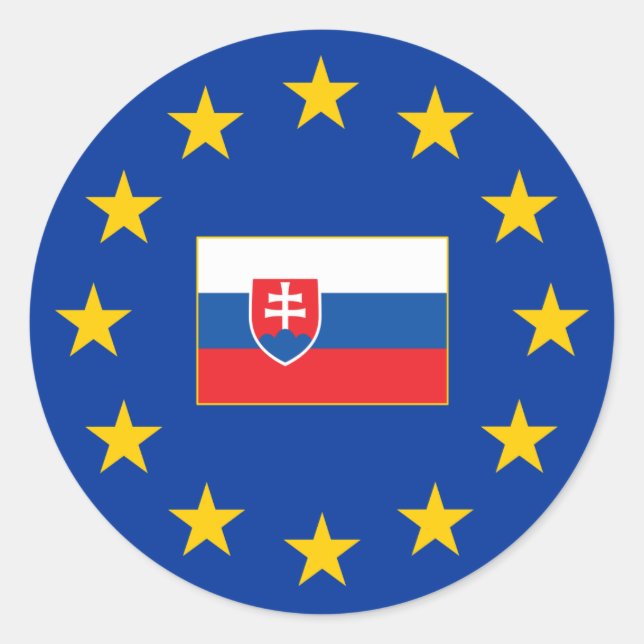 EU-Gewerkschaft-Slowakei-Rundkleber Runder Aufkleber (Vorderseite)