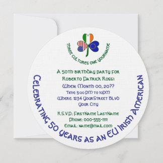 EU-irisches amerikanisches Kleeblatt Einladung zum