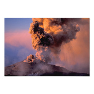 EU, Italien, Sizilien, Mt. Etna Gipfelkrater Fotodruck