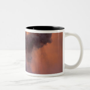 EU, Italien, Sizilien, Mt. Etna Gipfelkrater Zweifarbige Tasse