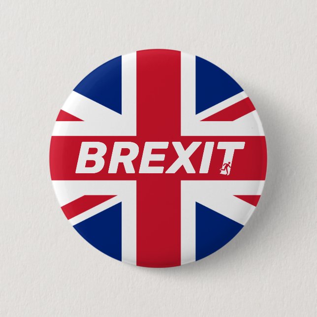 EU Jack Flag Brexit-Unterstützer-Abzeichen Verlass Button (Vorderseite)