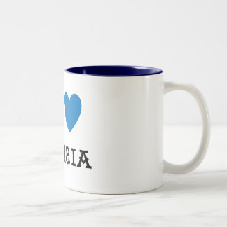 Eu love Galicien Blau Zweifarbige Tasse