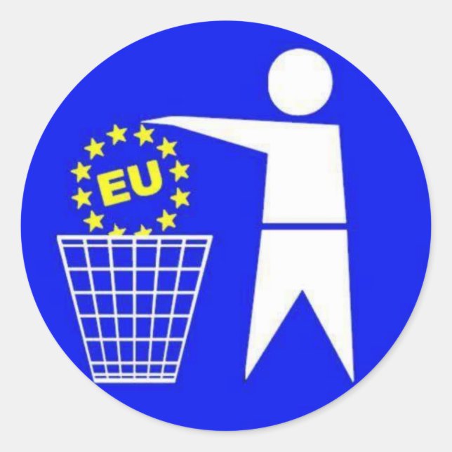 EU-Protest  Sticker (Vorderseite)