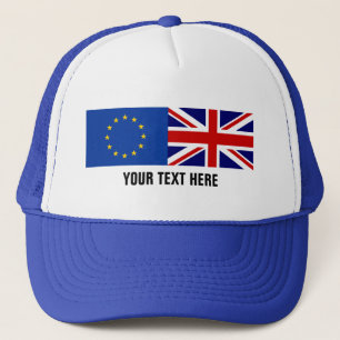 EU-Referendum BREXIT-Lastwagen für Wählerstimmen i Truckerkappe