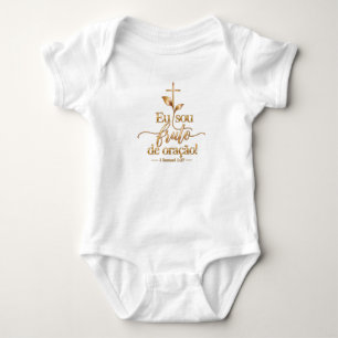 Eu Sou Fruto de Oração Body Cristão para Bebê – Baby Strampler