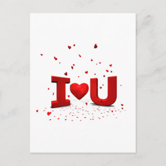 EU te amo - I Liebe you Postkarte