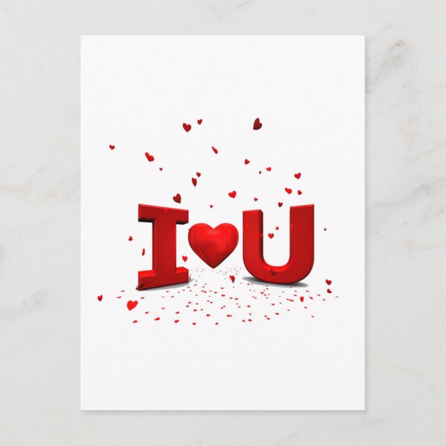 EU te amo - I Liebe you Postkarte (Vorderseite)