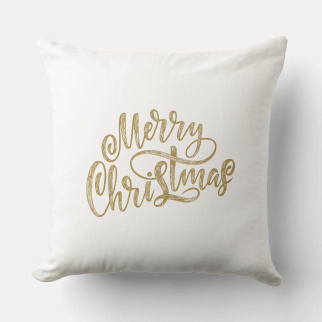 Eucalyptus Acorns Christmas Throw Pillow Kissen (Vorderseite)