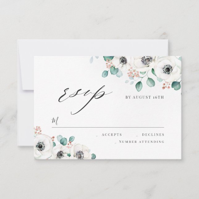 Eucalyptus anemone floral mariage rustique RSVP (Devant)