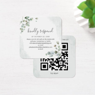 Eucalyptus Aquarelle Mariage Succulent Carte RSVP