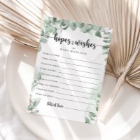 Eucalyptus Baby Duwer Hopps & Wish Card