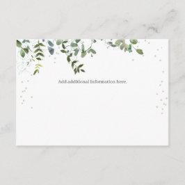 Eucalyptus Baby Shooting Einschlusskarte Begleitkarte