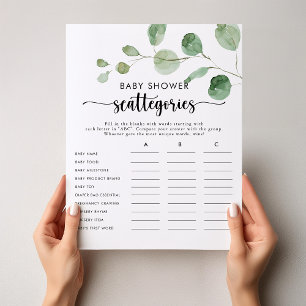 Eucalyptus Baby Shooting Scattegories Game