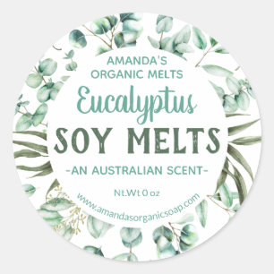 Eucalyptus bleu vert Étiquettes de cire de soja in