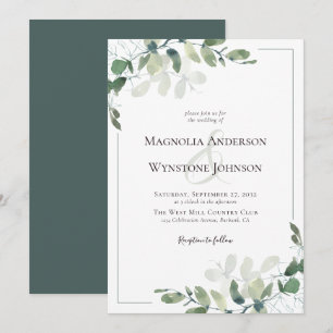 Eucalyptus Botanics Faire-part de mariage cadre