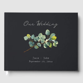 Eucalyptus branch wedding guest book gästebuch