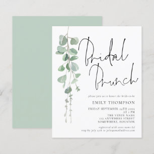 Eucalyptus Brautparty Brunch Einladung