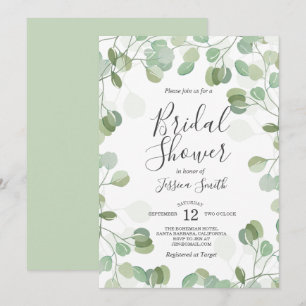 Eucalyptus Brunch Bubbly Bridal Dusche Einladung